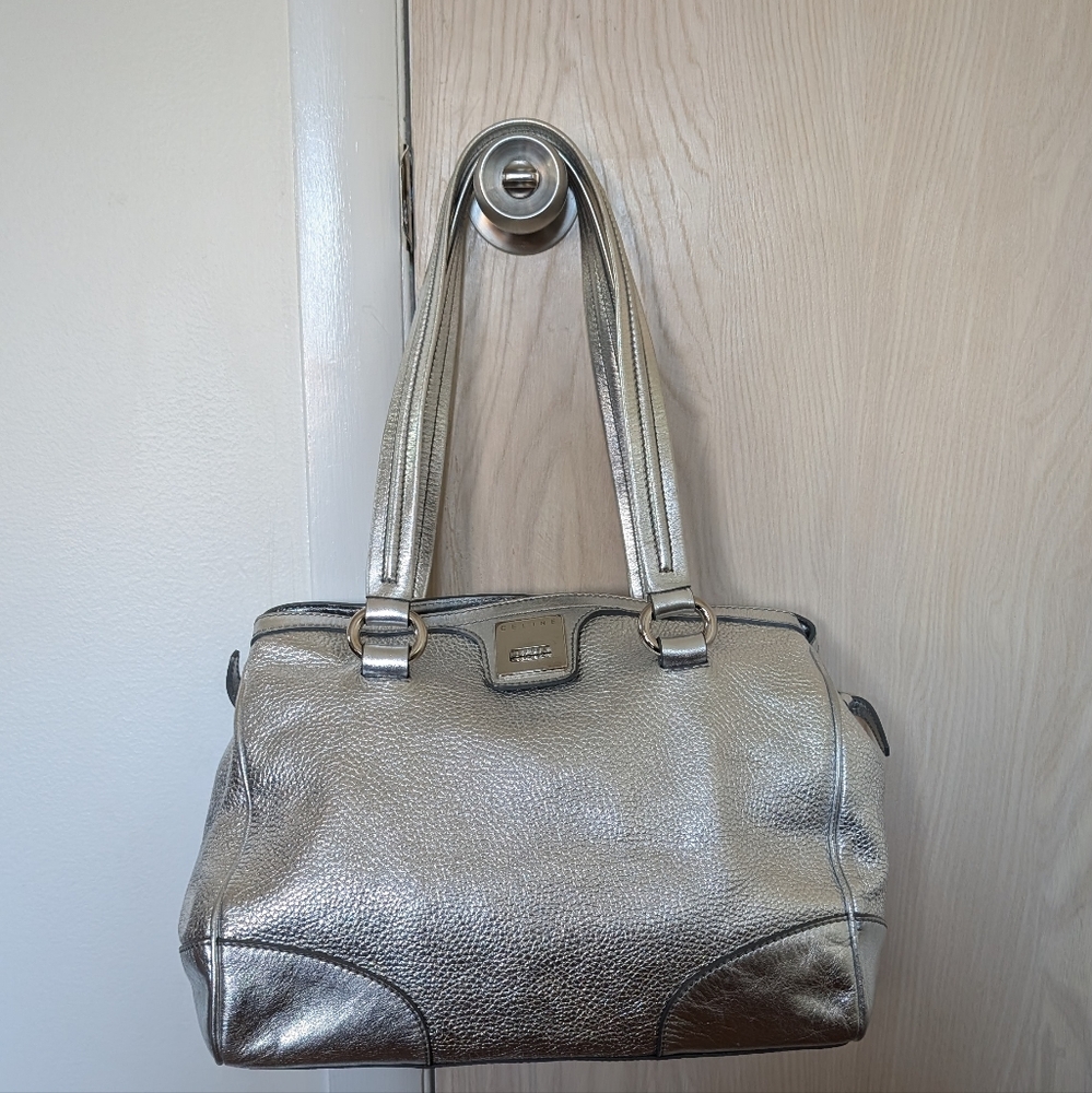 Celine - Leather Shoulder Bag - Tote Bag - Silver - Great Condition